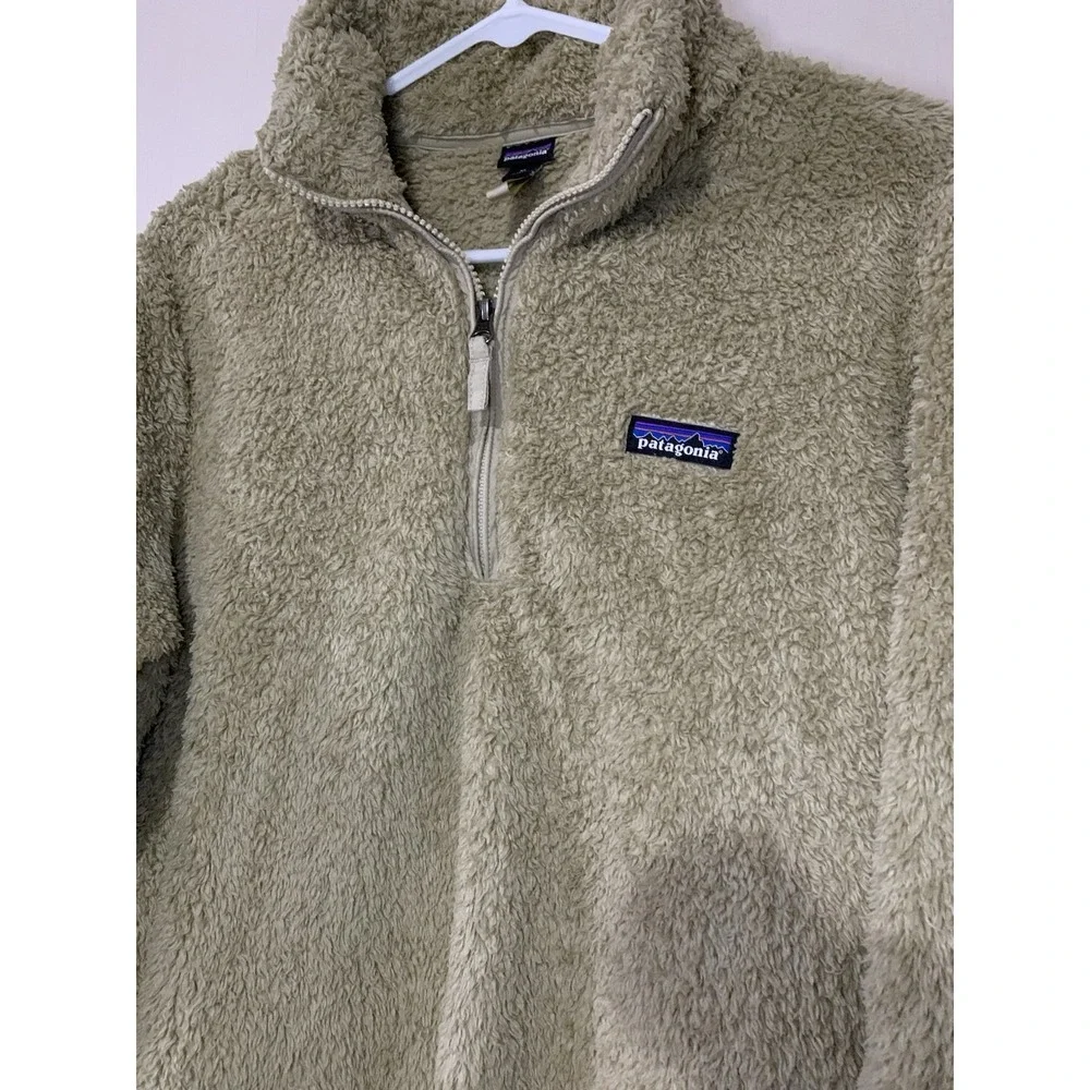 Patagonia Womens Los Gatos 1/4 Quarter Zip Deep Pile Fleece Sherpa XL - Picture 2 of 4